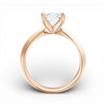 Marlene radiant lab diamond engagement ring in 18k rose gold - view 2