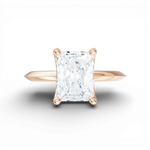 Marlene radiant lab diamond engagement ring in 18k rose gold - view 6