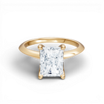 Marlene radiant lab diamond engagement ring in 18k yellow gold