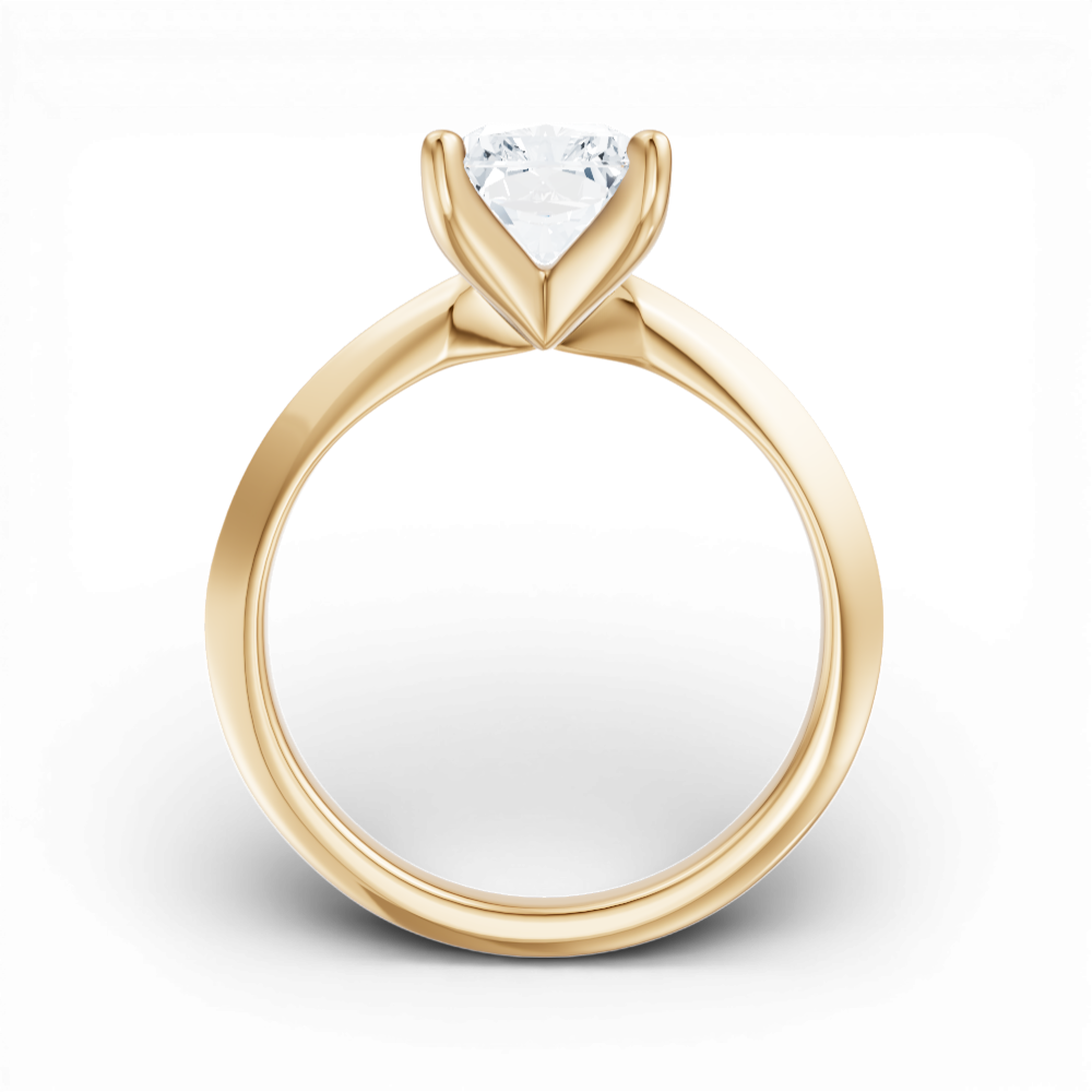 Marlene radiant lab diamond engagement ring in 14k yellow gold - view 2