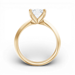 Marlene radiant lab diamond engagement ring in 18k yellow gold - view 2