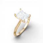 Marlene radiant lab diamond engagement ring in 14k yellow gold - view 3