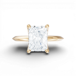 Marlene radiant lab diamond engagement ring in 18k yellow gold - view 6