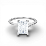 Miranda radiant lab diamond engagement ring in platinum