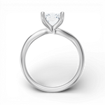 Miranda radiant lab diamond engagement ring in 14k white gold - view 2