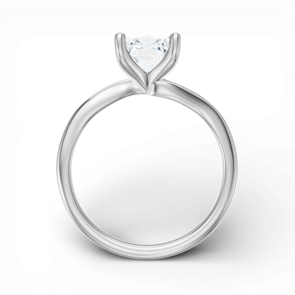 Miranda radiant lab diamond engagement ring in platinum - view 2