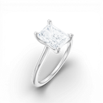 Miranda radiant lab diamond engagement ring in platinum - view 3
