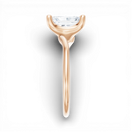 Miranda radiant lab diamond engagement ring in 18k rose gold - view 4