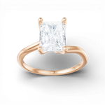 Miranda radiant lab diamond engagement ring in 18k rose gold - view 5