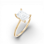 Miranda radiant lab diamond engagement ring in 14k yellow gold - view 3