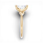 Miranda radiant lab diamond engagement ring in 18k yellow gold - view 4