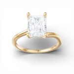 Miranda radiant lab diamond engagement ring in 14k yellow gold - view 5