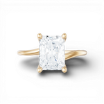 Miranda radiant lab diamond engagement ring in 18k yellow gold - view 6