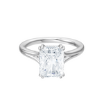 Valerie radiant lab diamond engagement ring in 14k white gold