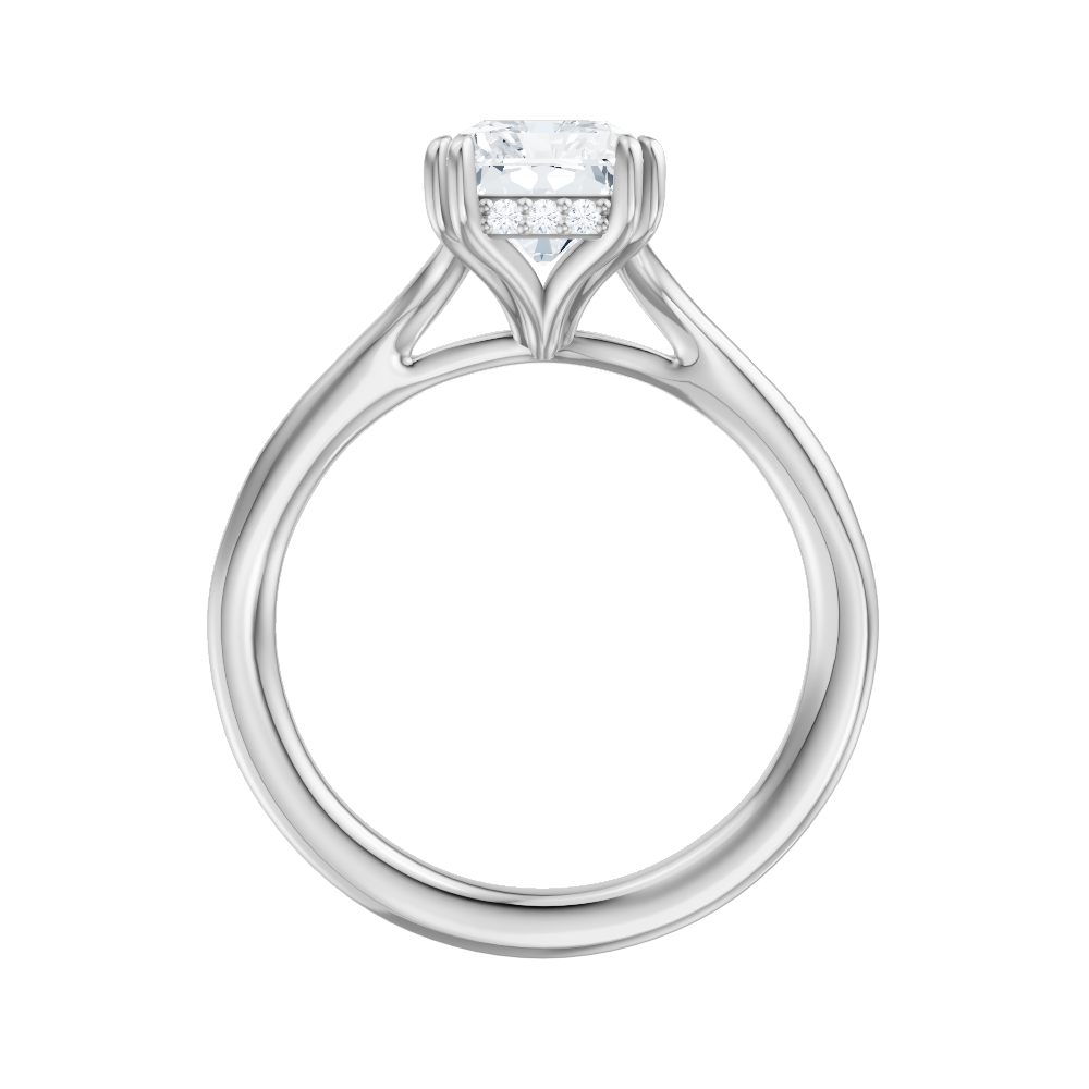 Valerie radiant lab diamond engagement ring in 14k white gold - view 2