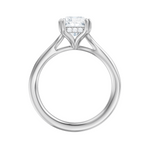 Valerie radiant lab diamond engagement ring in 18k white gold - view 2