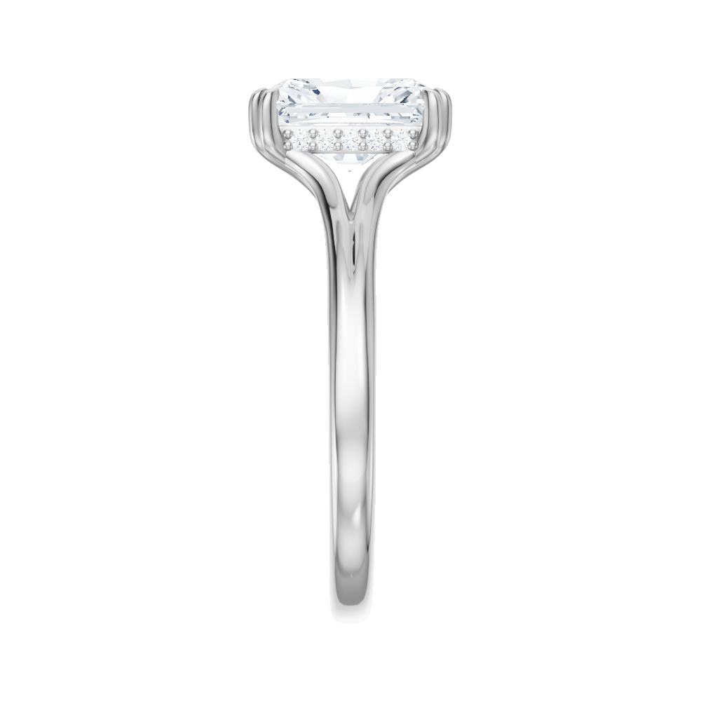 Valerie radiant lab diamond engagement ring in platinum - view 4