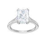 Valerie radiant lab diamond engagement ring in platinum - view 5