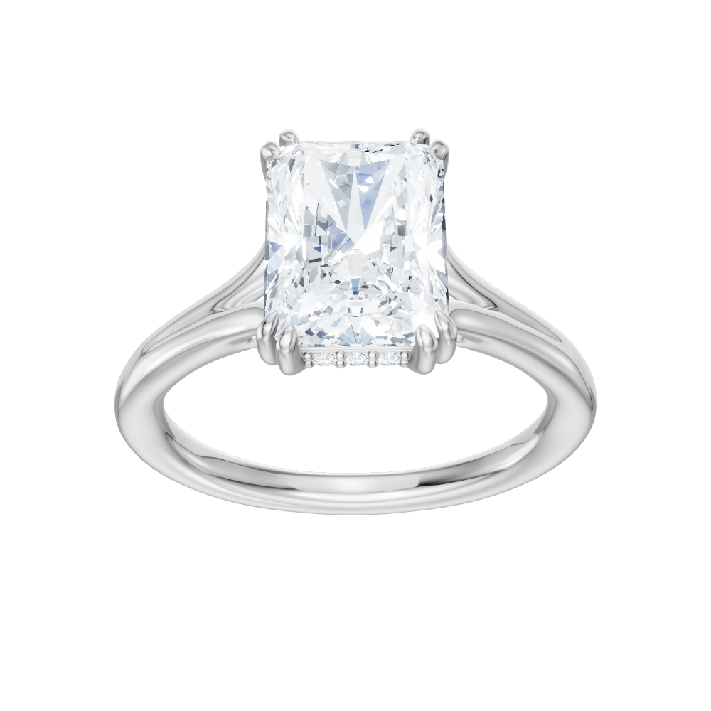 Valerie radiant lab diamond engagement ring in platinum - view 5