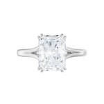 Valerie radiant lab diamond engagement ring in 14k white gold - view 6