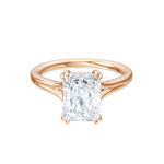 Valerie radiant lab diamond engagement ring in 18k rose gold