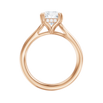 Valerie radiant lab diamond engagement ring in 18k rose gold - view 2