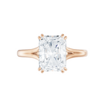 Valerie radiant lab diamond engagement ring in 18k rose gold - view 6