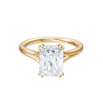 Valerie radiant lab diamond engagement ring in 18k yellow gold