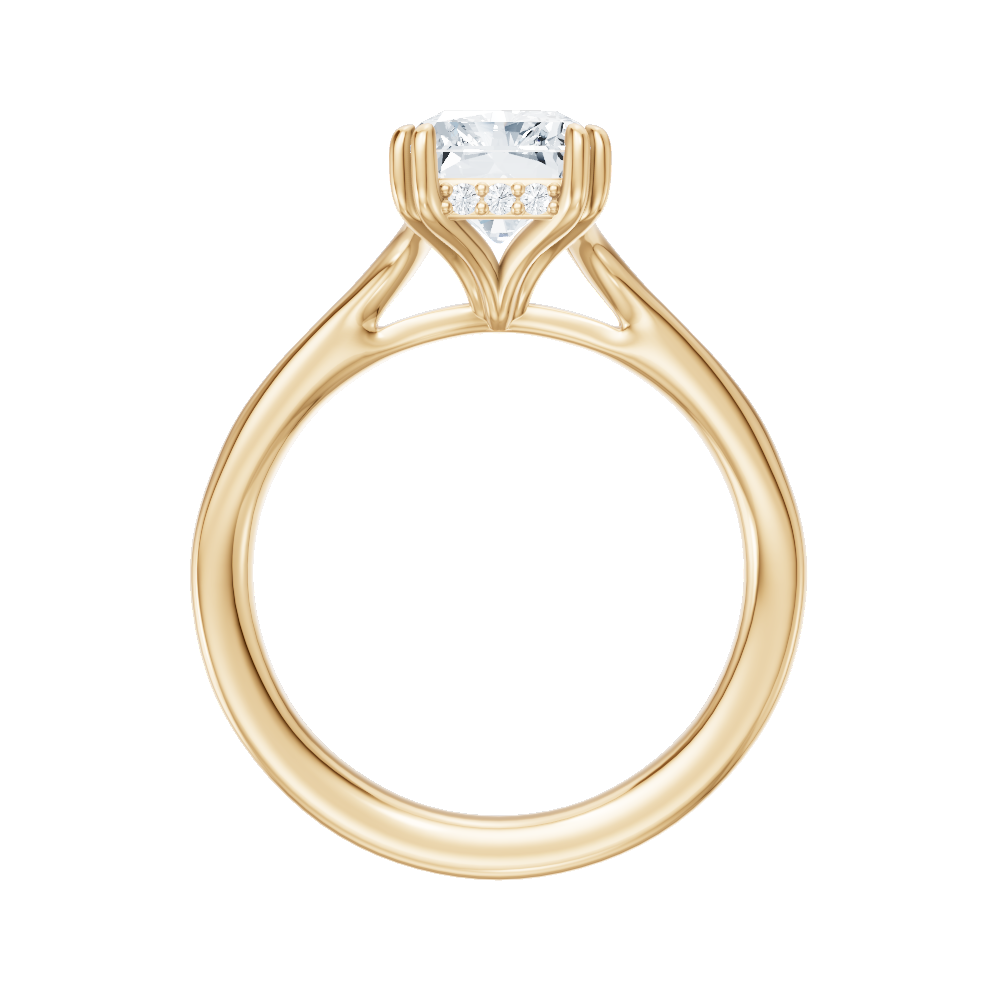 Valerie radiant lab diamond engagement ring in 18k yellow gold - view 2