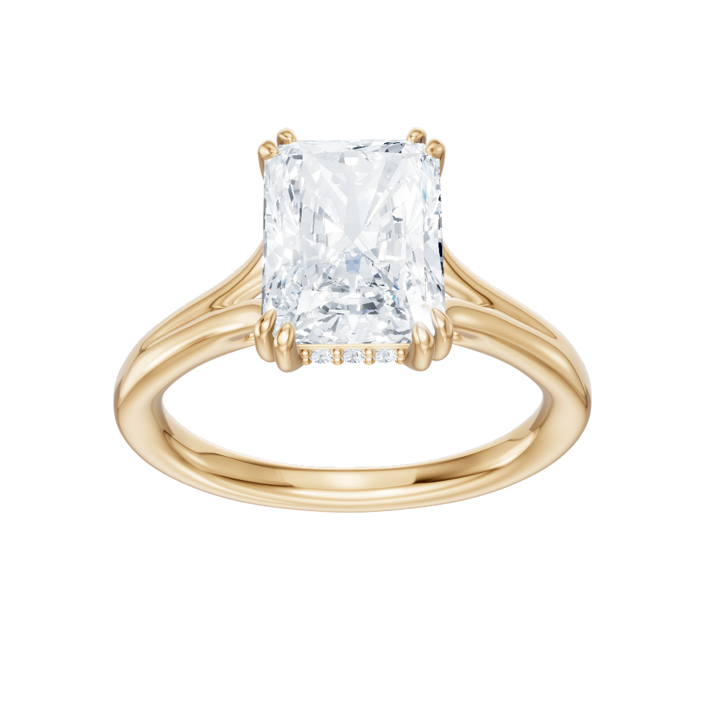 Valerie radiant lab diamond engagement ring in 18k yellow gold - view 5