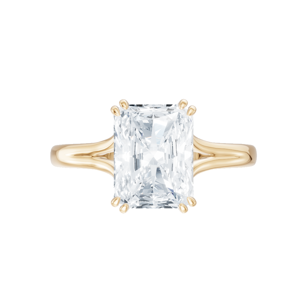 Valerie radiant lab diamond engagement ring in 18k yellow gold - view 6