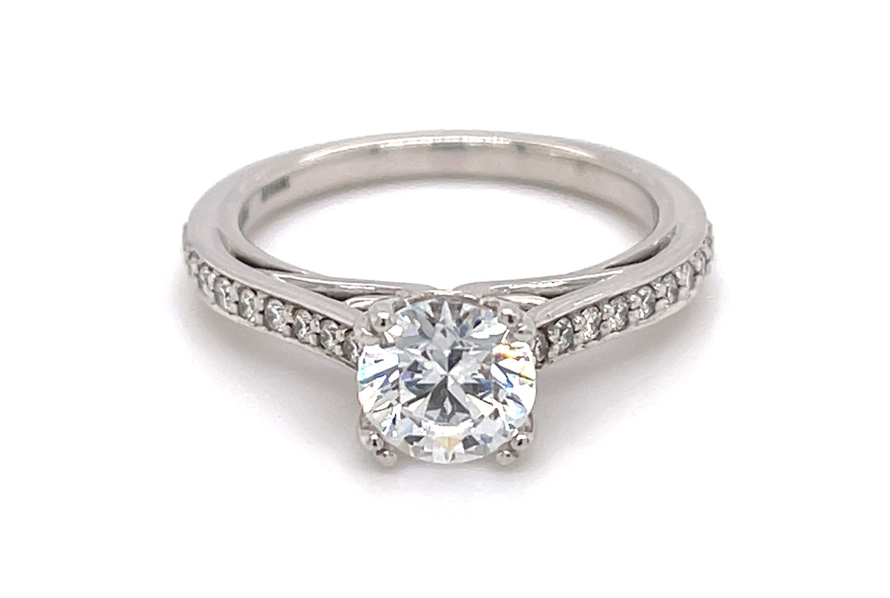 Deborah Emerald Cut Lab Grown Diamond Platinum Engagement Ring