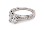 Deborah Oval Cut Lab Grown Diamond 14Kt White Gold Engagement Ring - View 2
