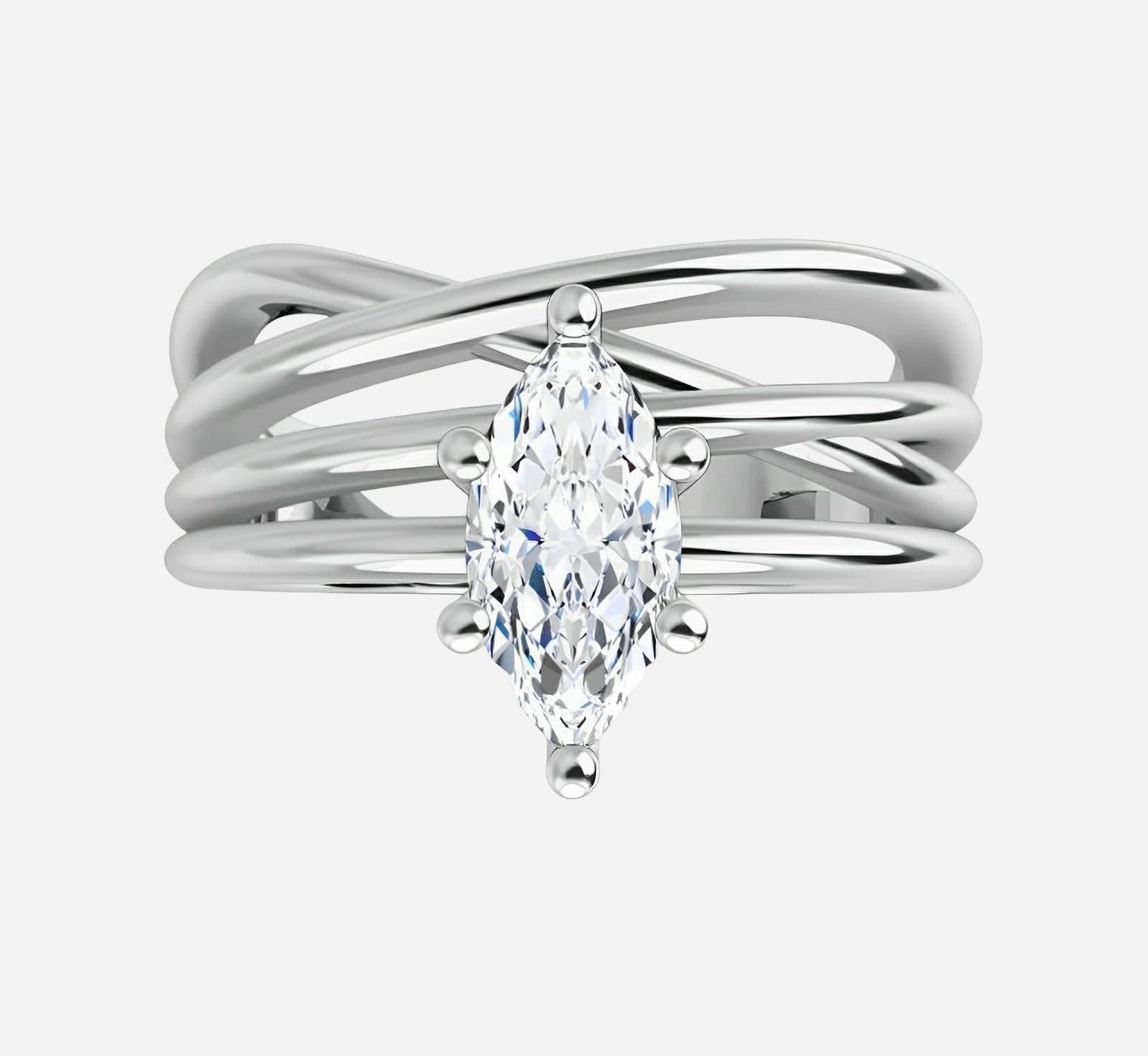 Yellow gold ring with 3/8ct marquise center