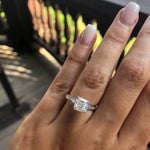 Elise Asscher Cut Lab Grown Diamond 18Kt White Gold Engagement Ring - View 3