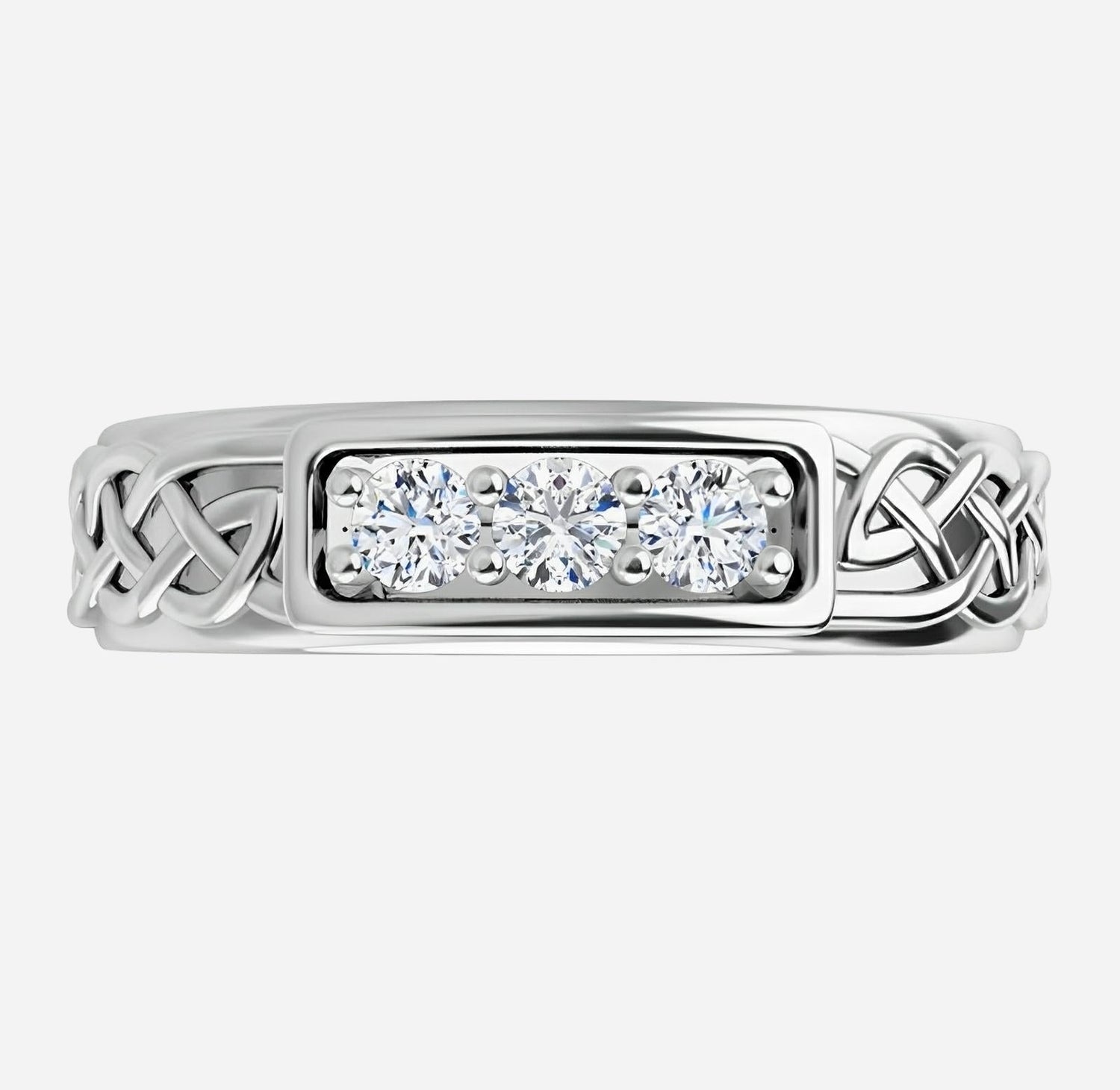 Yellow gold wedding band with 1/3ctw diamonds