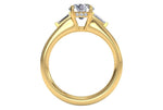 Katie Round Cut Lab Grown Diamond 18Kt Yellow Gold Engagement Ring - View 3