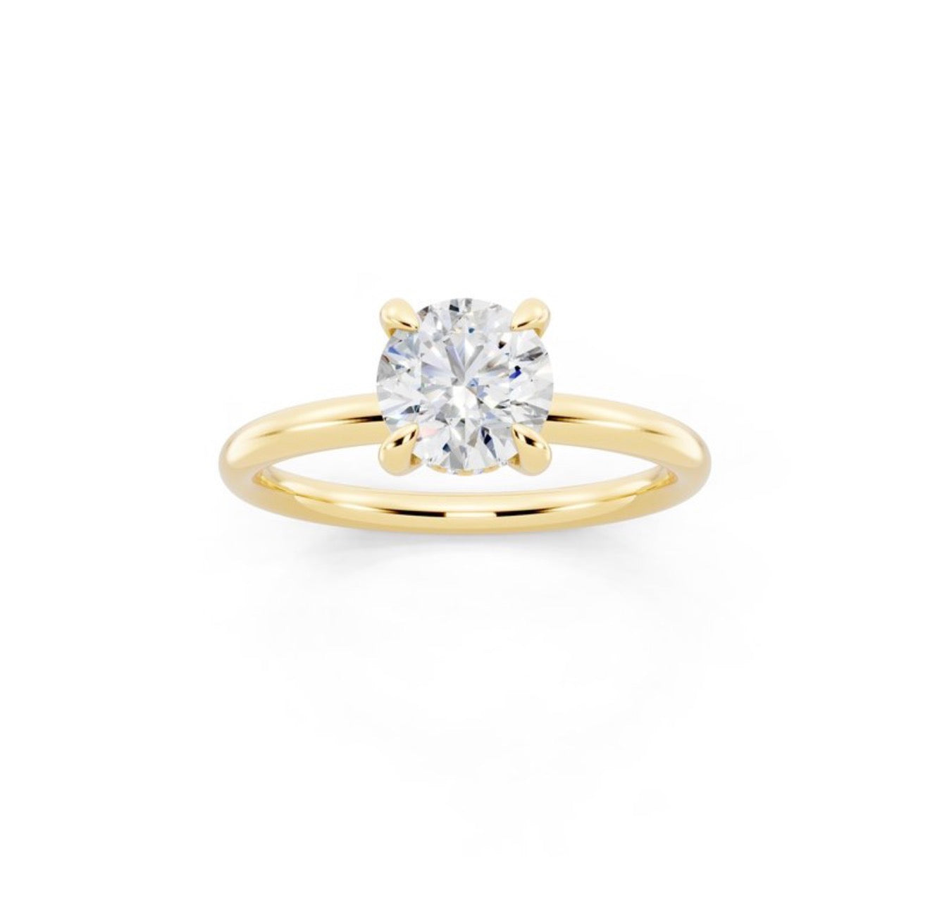 3.00 Ctw 14Kt Yellow Gold Round Solitaire Ring