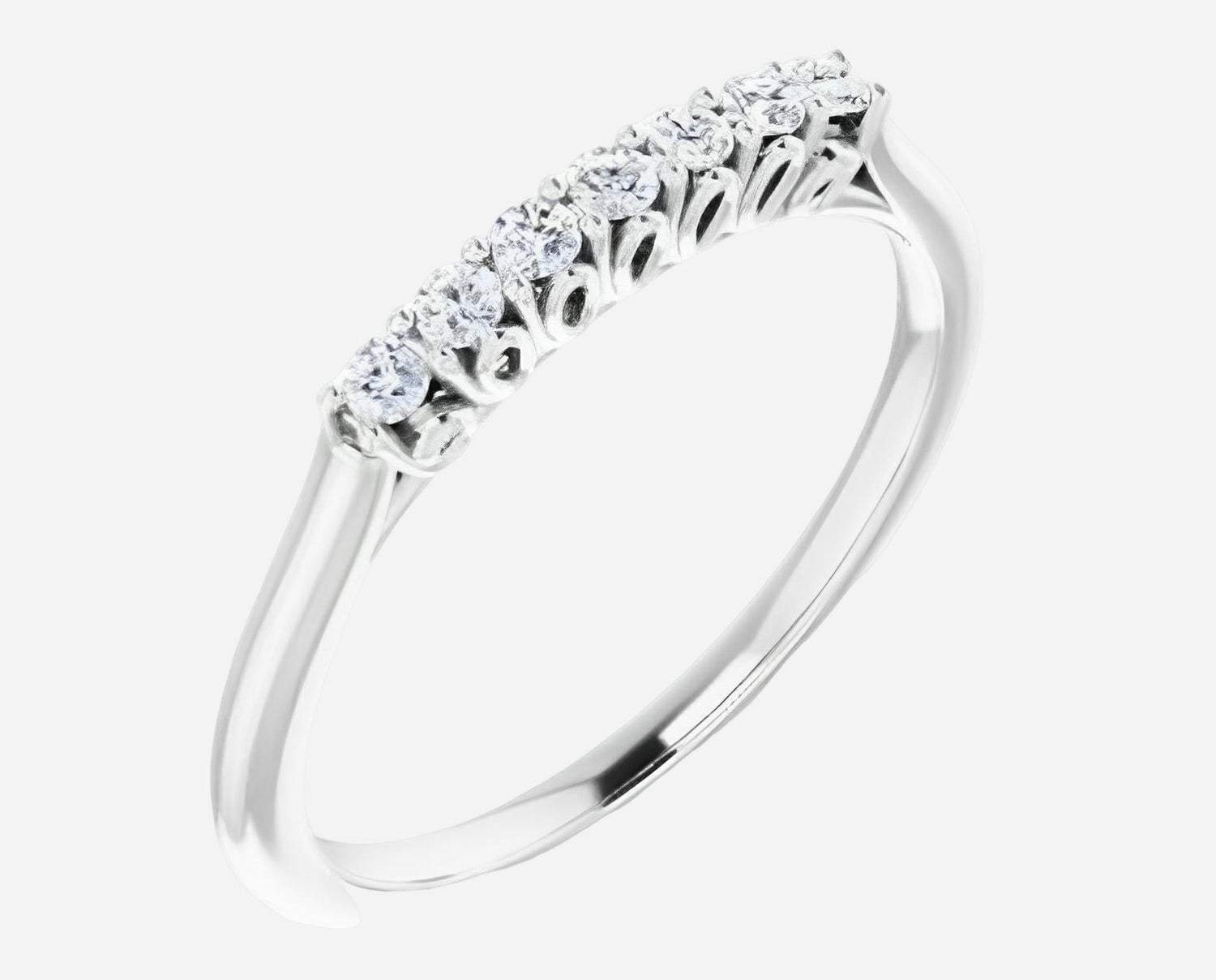 Diamond band rose gold lab grown diamonds