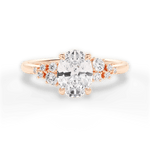 Carmen Oval Cut Lab Grown Diamond 18Kt Rose Gold Engagement Ring