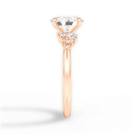 Carmen Oval Cut Lab Grown Diamond 18Kt Rose Gold Engagement Ring - View 4