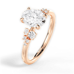 Carmen Oval Cut Lab Grown Diamond 18Kt Rose Gold Engagement Ring - View 2