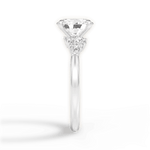 Carmen Oval Cut Lab Grown Diamond Platinum Engagement Ring - View 2