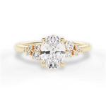 Carmen Oval Cut Lab Grown Diamond 18Kt Yellow Gold Engagement Ring