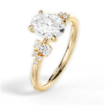 Carmen Oval Cut Lab Grown Diamond 18Kt Yellow Gold Engagement Ring - View 4