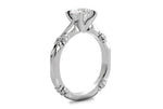 Vivian princess lab diamond engagement ring in 18k white gold - view 2