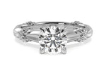 Vivian cushion lab diamond engagement ring in 18k white gold