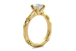 Vivian oval lab diamond engagement ring in 18k yellow gold - view 2
