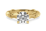 Vivian cushion lab diamond engagement ring in 18k yellow gold
