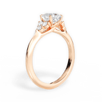 Celeste Asscher Cut Lab Grown Diamond 18Kt Rose Gold Engagement Ring - View 3